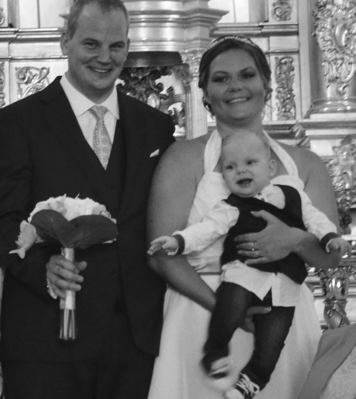 Church wedding with baby Max